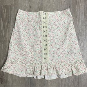 Urban outfitters floral mini skirt